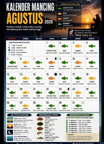 Kalender Mancing: Waktu Terbaik Memancing Sepanjang Tahun